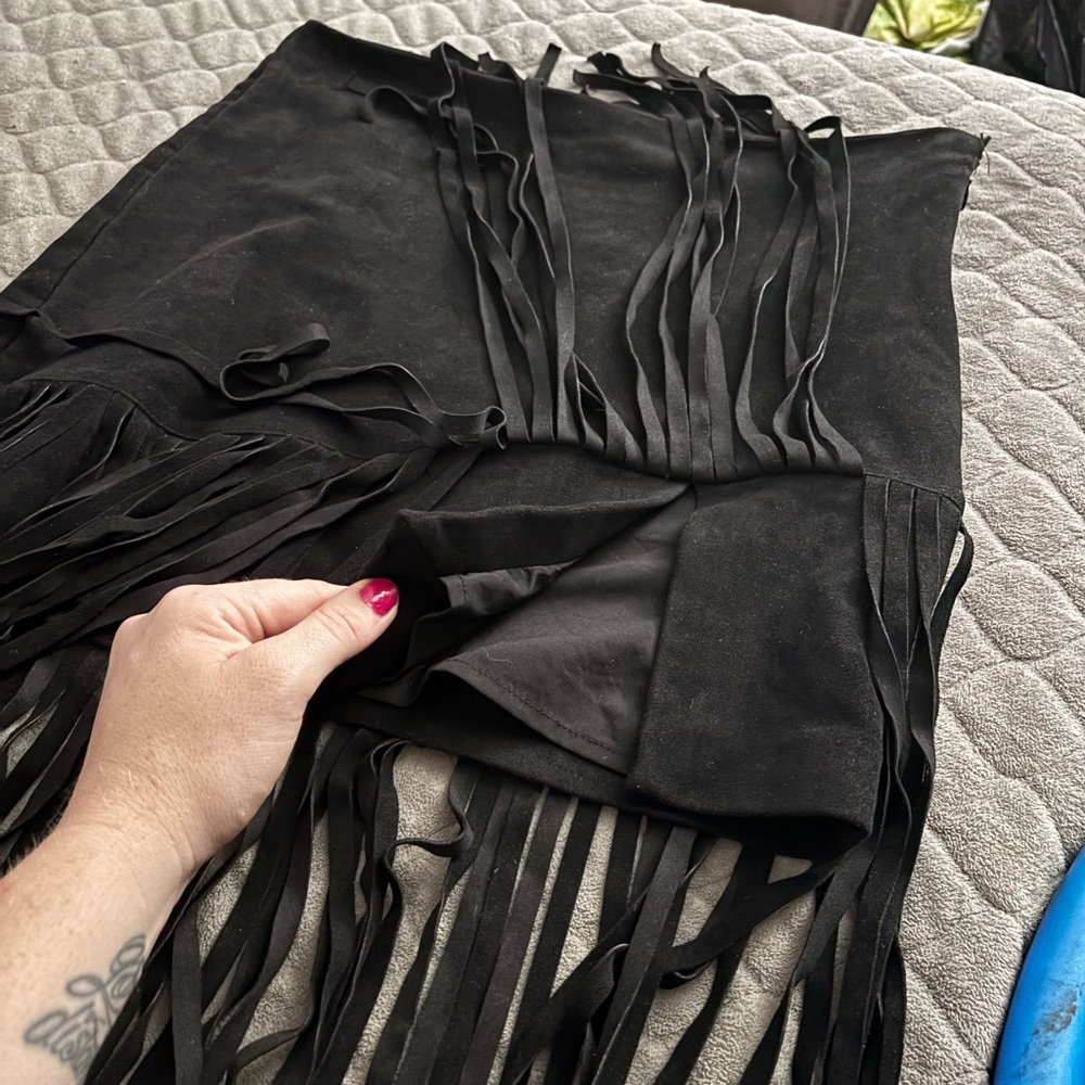 Sam Edelman Black Asymmetrical Mini Skirt - Picture 4 of 7
